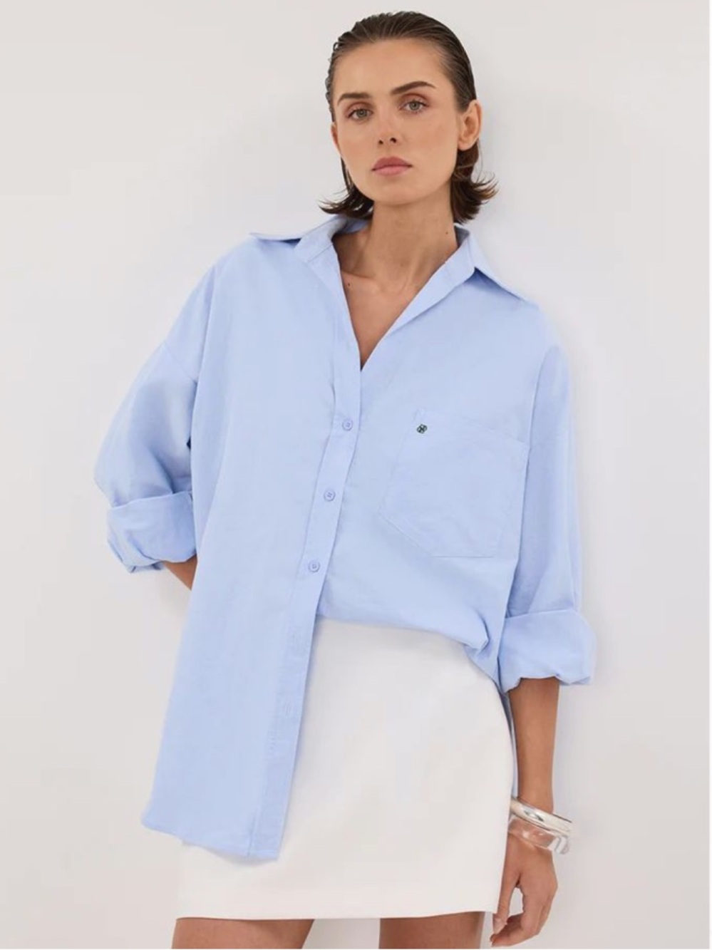 DISSH Rhea Light Blue Button-Down Shirt